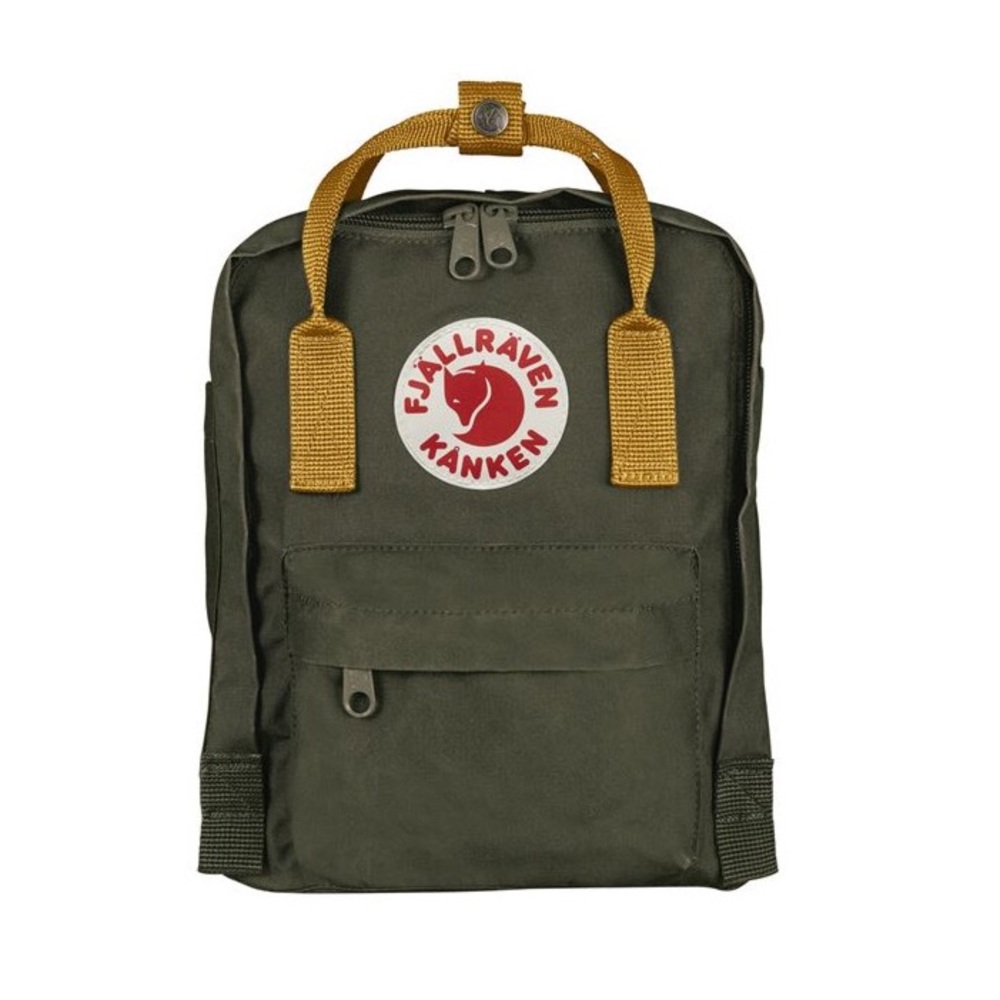 Fjallraven Mini Bag in Olive Green and Mustard